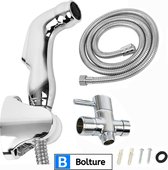 Bolture Bidet - Handdouche - Kraan - Sproeier - Douchekop - Wc - Toilet - Set - Inclusief Slang en Muurbeugel