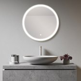 LOMAZOO Badkamerspiegel met LED verlichting - Badkamer Spiegel - Spiegel Badkamer - Spiegel Douche - Verwarming Anti Condens - 60 cm rond [SEATTLE]