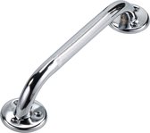 Wandbeugel chrome RVS look 30 cm extra grip. Handgreep / wandgreep voor badkamer / douche / toilet. Toiletbeugel / badgreep / douchegreep