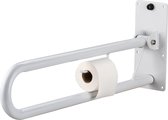 Toiletbeugel opklapbaar 76 cm met toiletrolhouder, wandbeugel, toiletsteun