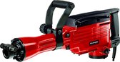 Einhell Breekhamer TC-DH 43 (1600 W - 43 J enkele slagvastheid - SDS-zeskant-gereedschapshouder - 180° verstelbare extra handgreep - incl. Spitse en platte beitels - koffer)