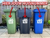 Goldengifts.nl - container sticker - 3 delige voordeelset - huisnummer - 20 x 15,5 cm - wit - kliko sticker - afvalcontainer - kliko sticker voordeelset - klikostickers - huisnummer sticker - huisnummers - weerbestendige stickers