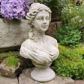 Betonnen tuinbeeld - buste jonge dame