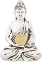 Boeddha met verlichting - 6 x 11,5 x 23,5 cm - Tuindecoratie - Buddha