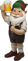 Serra Fé - Tuinkabouter - in lederhosen - 30cm hoog - hars - handgeschilderd