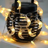 Led lampjes slinger - Maantjes - 3 meter - 20 lichtjes - Werkt op batterijen - Knipperfunctie - Slaapkamer - Kerstverlichting