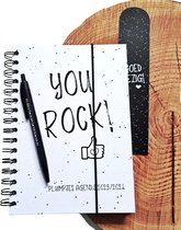 Pluimpjes agenda schooljaar 2023/2024 - start augustus! - You Rock Agenda met gratis goodies - hard cover - A5 formaat - Liefs op papier