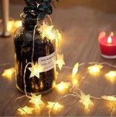 Led lampjes slinger - Sterretjes - 3 meter - 20 lichtjes - Warm white - Lichtsnoer - Batterij - Knipperfunctie - Slaapkamer