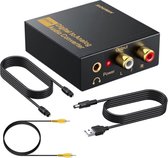 Sounix Digitaal naar Analoog Converter - 192KHz - DAC - Coaxiaal naar Analoog - Audio Converter - 3.5mm - Zwart - USB00105