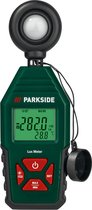 Parkside Luxmeter - Voor het nauwkeurig meten van de verlichtingssterkte - Zeer gevoelige sensor met vaste beschermingsdeksel - Min.-, max.- en hold-functie voor het vergelijken van verschillende locaties - LC display