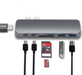 Usb-c dock naar hdmi thunderbolt adapter hub met pd power, tf sd kaartlezer - originele doos-grijs [origineel doosgrijs]