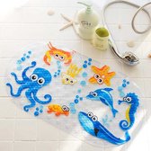 VinkToys® Badmatje - Antislip - Kinder Antislip mat Bad / Douche - Voor kinderen en baby's - mat voor in bad - mat voor in douche - douchemat met zuignappen - 69 x 39 cm - Zeedieren