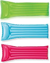 3 Kleuren Zwembad Luchtbedden Set - 3 Stuks 183x69 cm - Roze, Groen en Blauw