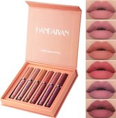 HANDAIYAN® | Liquid lipsticks | Set van 6 | Matte lippenstift | Vloeibare lippenstift | Waterproof | Make up set | Geschenkset | Giftset | Lipstick | Lippenstift | Lipgloss | Lip gloss