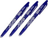 Pilot FriXion - Balpen - Uitwisbaar - Blauw - Medium - 3 Stuks