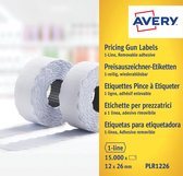 Prijstangetiketten Avery wit - 10 rol in doos