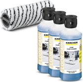 Kärcher Floor Cleaner Accessoire set Harde Vloeren - 2 microvezelrollen STEEN - 3x vloerreinigingsmiddel RM 537