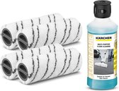 Kärcher Floor Cleaner Accessoire set Plus – 4 microvezelrollen GRIJS  – universeel vloerreinigingsmiddel RM 536