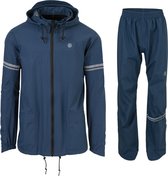 AGU Original Regenpak Essential - Blauw - XL - Dames & Heren - Waterdicht & Ademend