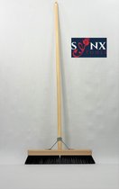 Synx Tools Zachte bezem Paardenhaar Zaalveger/Kamerveger - 40 cm - Bezemsteel - Veger schoonmaken - Bezems Binnen/zacht met Steel 150 cm