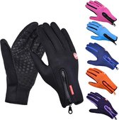 Luxe Winter Handschoenen Met Touch Tip Gloves - Fietshandschoenen Touchscreen Gloves - Voor Fiets/Scooter/Sporten/Wandelen - Winddicht Met Heerlijk Warme Fleece Voering - Winterhandschoenen - Voor Heren - XL - Zwart