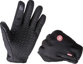 Handschoenen | touchscreen | waterdicht | fleece | unisex | zwart | maat L