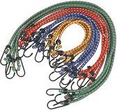 Elastische Koord - Set van 12 - Bungee Cords - Bungee Koorden met Haken - Spanbanden - Snelbinders - Bagagebanden - Rheme