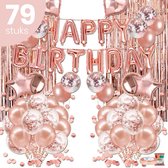 Happy Goods - Verjaardag - versiering - Feestpakketten Rose Goud - 79 stuks - Feestdecoratie