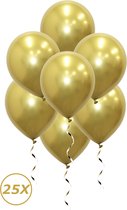 Gouden Helium Ballonnen 2023 NYE Verjaardag Versiering Feest Versiering Ballon Chrome Goud Luxe Decoratie - 25 Stuks