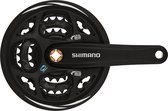 Crankstel 7/8-speed Shimano Altus FC-M311 42/32/22T met kettingrand - zwart