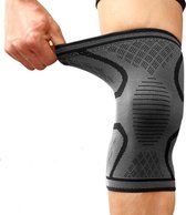 Sport-Plein Kniebrace Kniebandage - Zwart / Grijs - maat XL