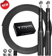 Breaking Limits Verstelbaar Springtouw voor Volwassenen  – Speedrope & Jump Rope – Jumping & Skipping Rope – Fitness & Crossfit – Springtouw Kinderen - Anti-Slip Handvat + Slijtbestendig Staaldraad