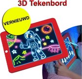 Borvat® | Mediashop Magic Pad | tekentablet | 6 dubbele neonstiften in 6 kleuren | 30 kleursjablonen | 8 verschillende lichteffecten