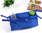 Organizer kinderwagen - Bekerhouder - Flessenhouder - Luiertas kinderwagen - Universeel - Buggy organizer - Fleshouder - Blauw