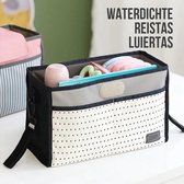 Organizer kinderwagen - Bekerhouder - Flessenhouder - Luiertas kinderwagen- Buggy organizer - Fleshouder - Zwart