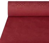 Damast Tafelkleed Bordeaux 8m x 118cm,.