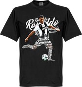 Ronaldo Juventus Script T-Shirt - Zwart -Kinderen - 152