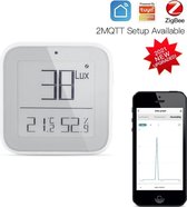 MOES Tuya ZigBee Temperatuur, Vochtigheid en Lux Display Sensor - Tuya SmartLife - ZigBee - Draadloos - SmartHome