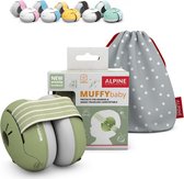 Alpine Muffy Baby - Premium Gehoorbescherming voor Baby en Peuter - Verstelbaar - SNR 23 dB - Groen