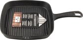 Cast Iron - Grillpan - Gietijzer - 23cm - Zwart - 23 x 23 cm