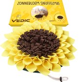 VEDIC® - Zonnebloem Snuffelmat - Hondenspeelgoed - Antischrokmat voor Hond en Kat - Intelligentiespeelgoed