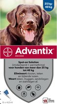 Bayer Advantix Vlooien & Teken Pipetten - Hond 25 Tot 40 kg - 6 stuks
