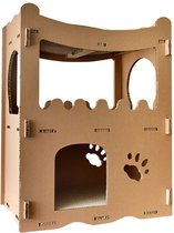 Kattenhuis - Duurzaam speelhuis voor katten en poezen - Karton Afmetingen 535*310*705mm