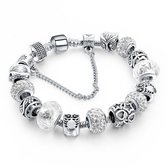 CHARO ARMILLA GENTI | Bedelarmband | Pandora Alternatief | Zilver Kleurig | Kristal