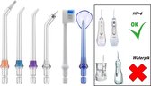 Waterflosser Opzetstukjes Vervanging Set Flosapparaat – Geschikt voor H2OFloss, iSmile, BOME, PositiveLife HF-6 Waterflosser Opzetstukken Set – Jet Tips – Orthodontisch Opzetstuk – Tongreiniger – Tandenborstel Opzetstuk