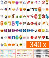 340 Stuks Lightbox Letters, Symbolen en Emoticons set oa Sinterklaas en Kerst | A3, A4 of A5 light box | King Mungo