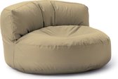 Lumaland Outdoor zitzak lounge, ronde zitzak voor buiten, 320 l vulling, 90 x 50 cm, beige