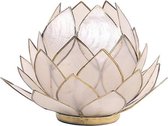 Lotus sfeerlicht naturel groot - 15x15 - Schelp - Naturel - Goudkleurig - S