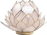 Lotus sfeerlicht naturel groot - 15x15 - Schelp - Naturel - Goudkleurig - S