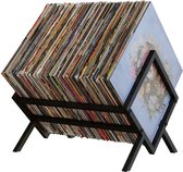 DAJA Goods Mat Zwart Platenrek Opbergrek voor Vinyl en LP’s - LP Opbergsysteem - Boeken & Tijdschriften